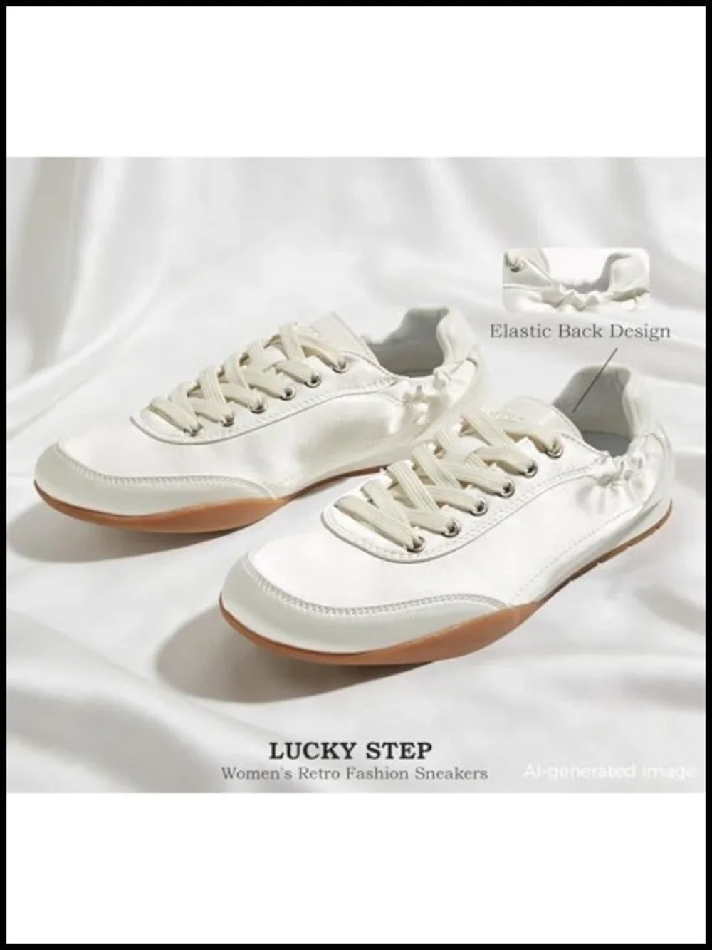Women's Retro Fashion Sneakers - Ballet Casual Lightweight Walking Shoes - Non